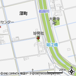 佐賀県小城市深町447周辺の地図
