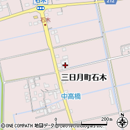 佐賀県小城市三日月町石木166周辺の地図