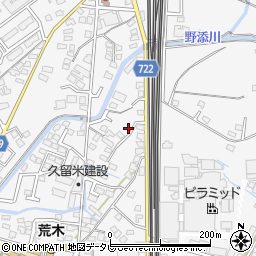 福岡県久留米市荒木町荒木1088-6周辺の地図