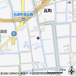 佐賀県佐賀市兵庫町瓦町608周辺の地図
