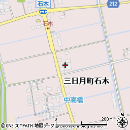 佐賀県小城市三日月町石木166-5周辺の地図