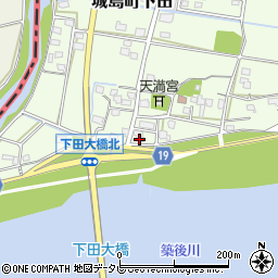 福岡県久留米市城島町下田455周辺の地図