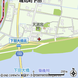 福岡県久留米市城島町下田433周辺の地図