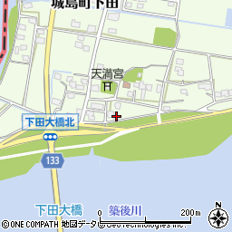 福岡県久留米市城島町下田438周辺の地図