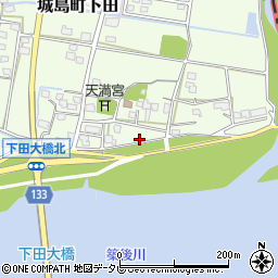福岡県久留米市城島町下田418周辺の地図