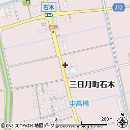 佐賀県小城市三日月町石木167周辺の地図