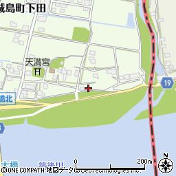 福岡県久留米市城島町下田187周辺の地図