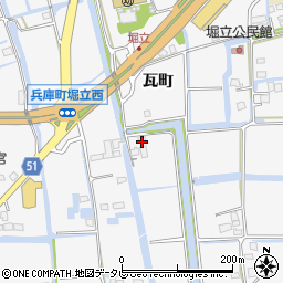 佐賀県佐賀市兵庫町瓦町582周辺の地図