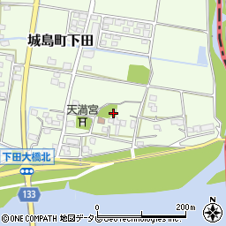 福岡県久留米市城島町下田392周辺の地図