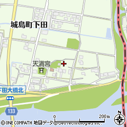 福岡県久留米市城島町下田周辺の地図