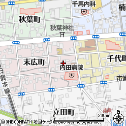 大分県別府市末広町2周辺の地図