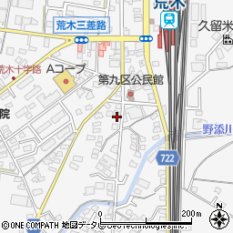 福岡県久留米市荒木町荒木852周辺の地図