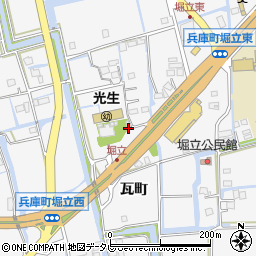 佐賀県佐賀市兵庫町瓦町395周辺の地図