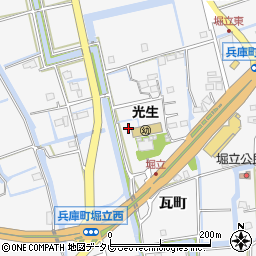 佐賀県佐賀市兵庫町瓦町376周辺の地図