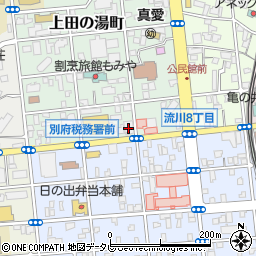 別府上田ノ湯郵便局 ＡＴＭ周辺の地図