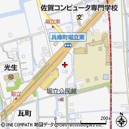 佐賀県佐賀市兵庫町瓦町416周辺の地図