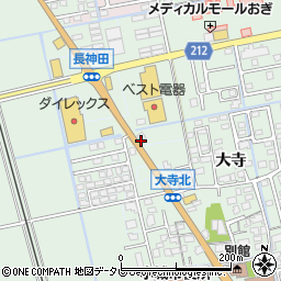 佐賀銀行三日月出張所周辺の地図