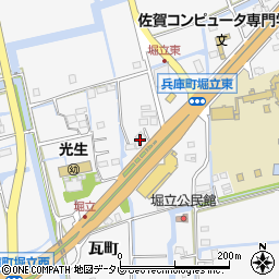 佐賀県佐賀市兵庫町瓦町408周辺の地図
