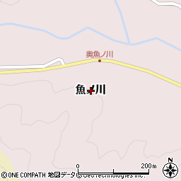 高知県高岡郡四万十町魚ノ川周辺の地図