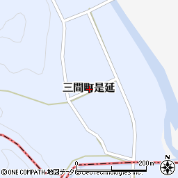 愛媛県宇和島市三間町是延周辺の地図