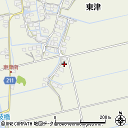 佐賀県三養基郡みやき町東津2084-1周辺の地図