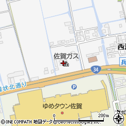 佐賀ガス周辺の地図