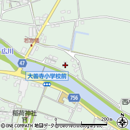 福岡県久留米市大善寺町藤吉1760周辺の地図