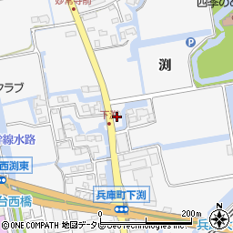 佐賀県佐賀市兵庫町渕1637-2周辺の地図