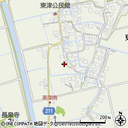 佐賀県三養基郡みやき町東津2020周辺の地図
