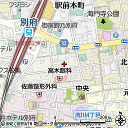 タイムズ別府駅前町駐車場周辺の地図