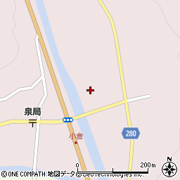 鬼北町役場　小倉保育所周辺の地図