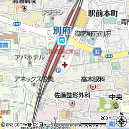 株式会社ヒライ　マルミヤストア別府駅店周辺の地図