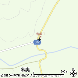 高知県高岡郡四万十町米奥543周辺の地図