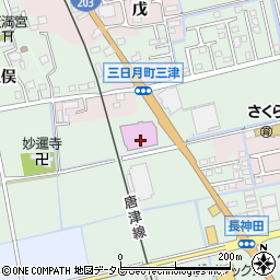 佐賀県小城市三日月町長神田1093-1周辺の地図
