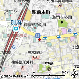 駅前高等温泉周辺の地図