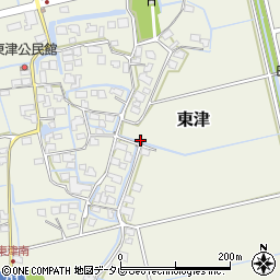 佐賀県三養基郡みやき町東津周辺の地図