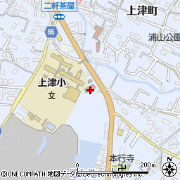 コミュニティセンター上津校区会館周辺の地図