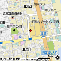 ワラワ・トキハ別府店周辺の地図