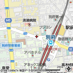 別府駅西口周辺の地図