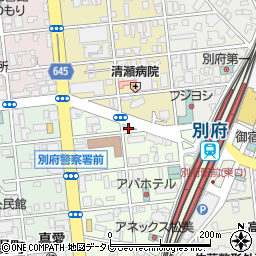 大分県別府市田の湯町15-4周辺の地図