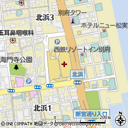 トキハ別府店周辺の地図