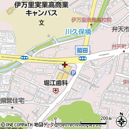 伊万里商業高校入口周辺の地図