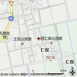 佐賀県小城市仁俣2921周辺の地図
