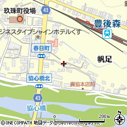 大分県玖珠郡玖珠町帆足371-11周辺の地図