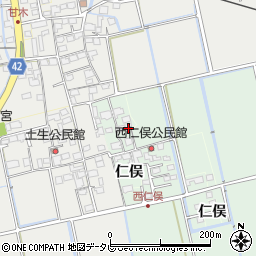 佐賀県小城市仁俣2897周辺の地図