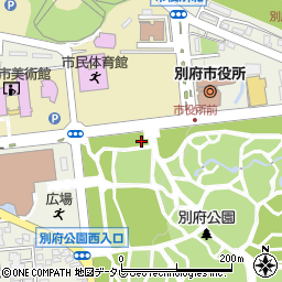 別府公園北トイレ周辺の地図