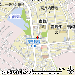 福岡県久留米市青峰周辺の地図