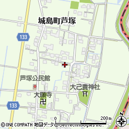 福岡県久留米市城島町芦塚周辺の地図
