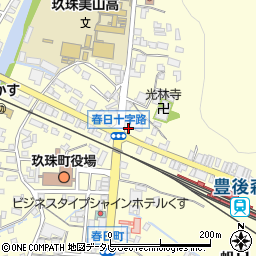 日本経済新聞　玖珠森販売店周辺の地図