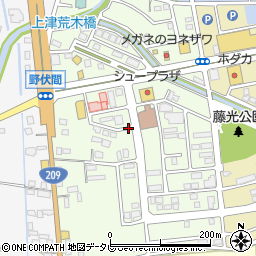 福岡県久留米市野伏間周辺の地図